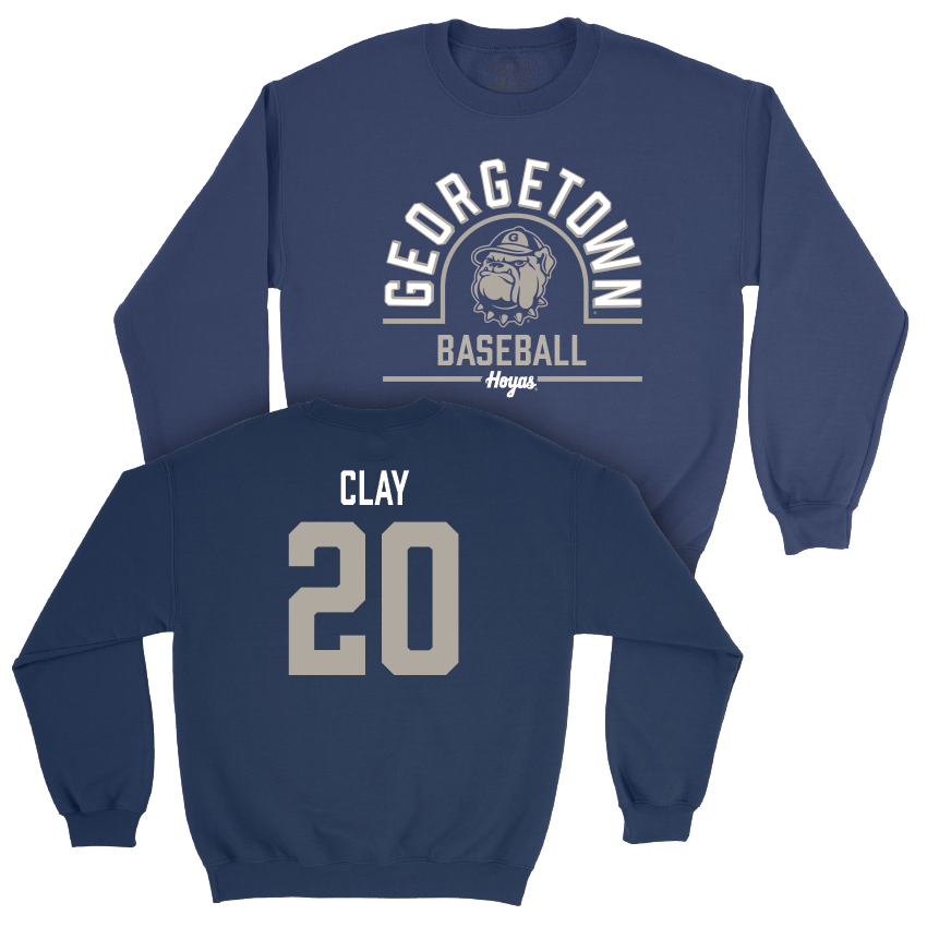 Georgetown Baseball Navy Classic Crew - Vernon Clay Youth Small