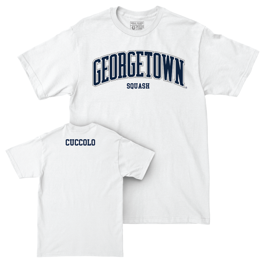 Georgetown Squash White Arch Comfort Colors Tee - Valentina Cuccolo Youth Small