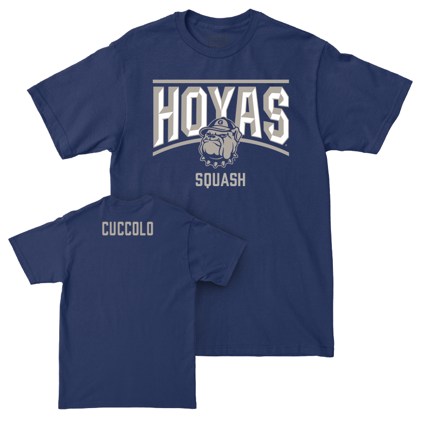 Georgetown Squash Navy Staple Tee - Valentina Cuccolo Youth Small