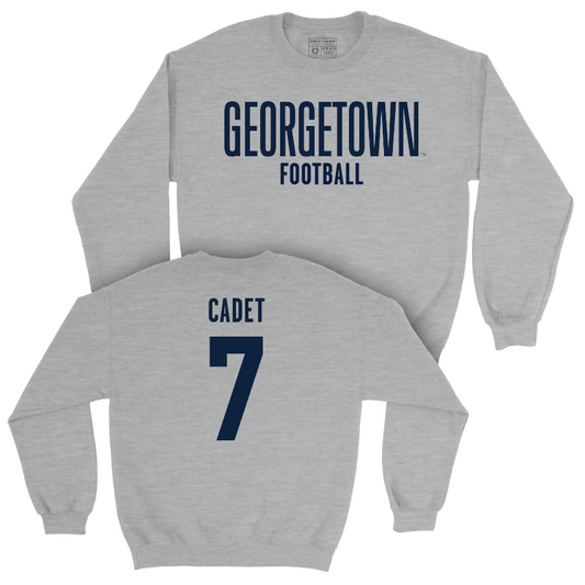 Georgetown Football Sport Grey Wordmark Crew - Wedner Cadet Youth Small