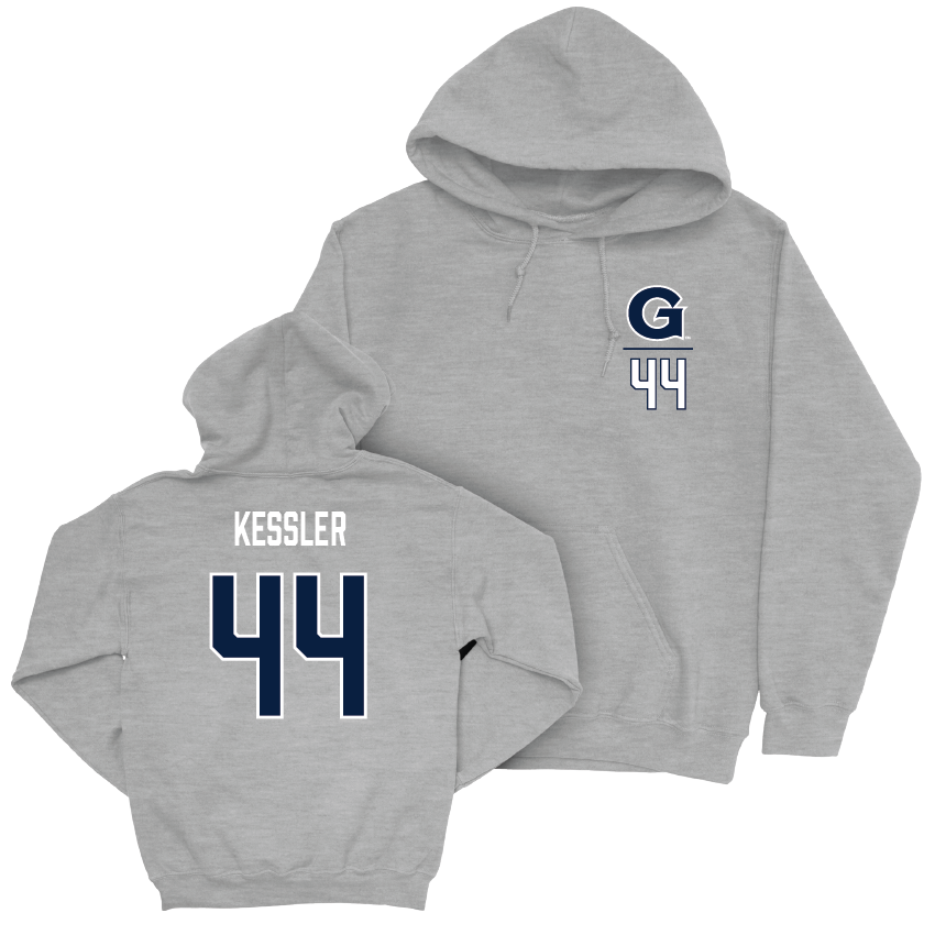 Georgetown Football Sport Grey Logo Hoodie - Will Kessler Youth Small