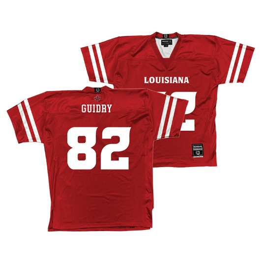 Louisiana Football Red Jersey - Rhett Guidry | #82