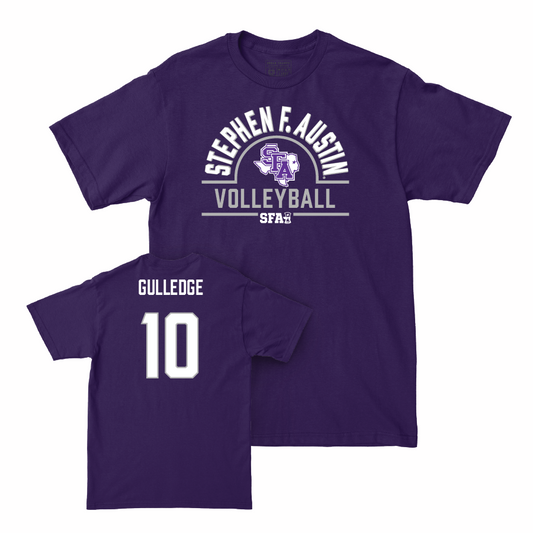 SFA Women's Beach Volleyball Purple Arch Tee - Ansley Gulledge