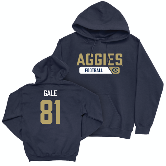 UC Davis Football Navy Staple Hoodie - Joshua Gale | #81