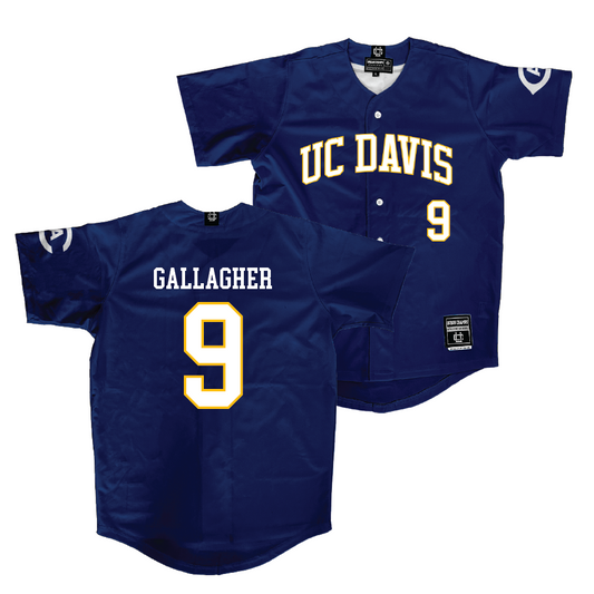 UC Davis Baseball Navy Jersey - Jack Gallagher | #9
