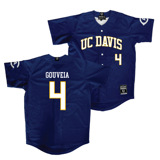 UC Davis Baseball Navy Jersey - Alex Gouveia | #4