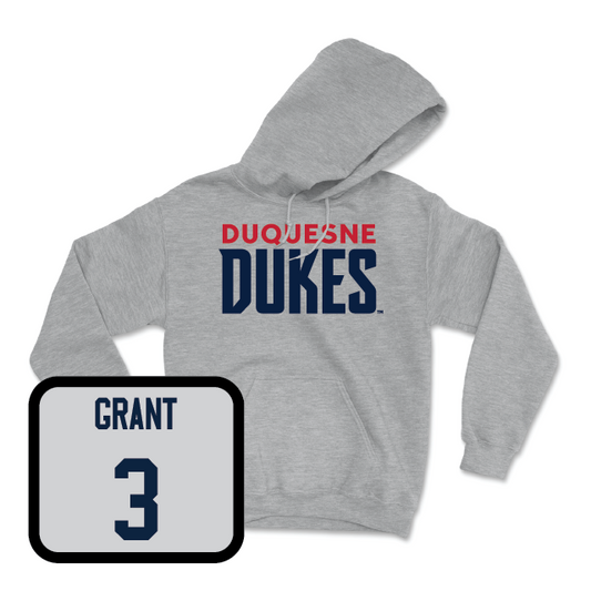 Duquesne Men's Basketball Sport Grey Lock Hoodie - Dae Dae Grant