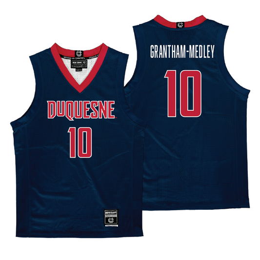 Duquesne Women's Basketball Navy Jersey - Gabrielle Grantham-Medley | #10