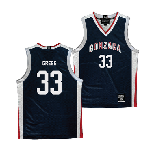 Gonzaga Men's Basketball Navy Jersey - Benjamin Gregg | #33