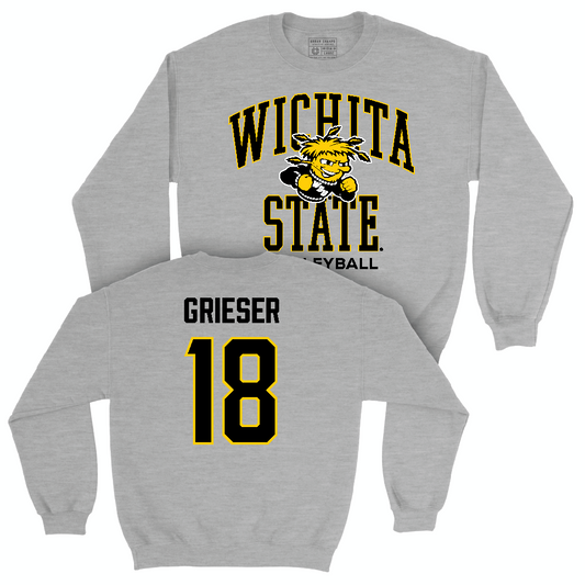 Wichita State Women's Volleyball Sport Grey Classic Crew   - Simone Grieser