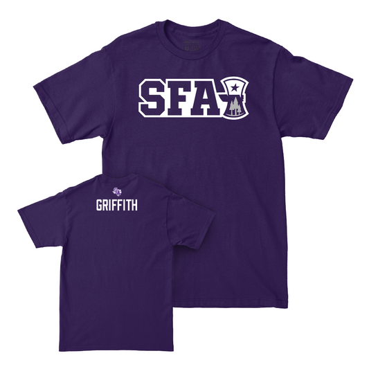 SFA Men's Golf Purple Sideline Tee  - Jaxon Griffith