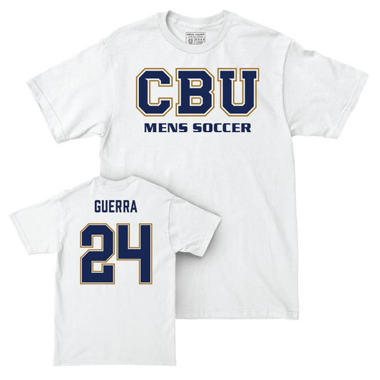 CBU Men's Soccer White Comfort Colors Classic Tee  - Angel Guerra