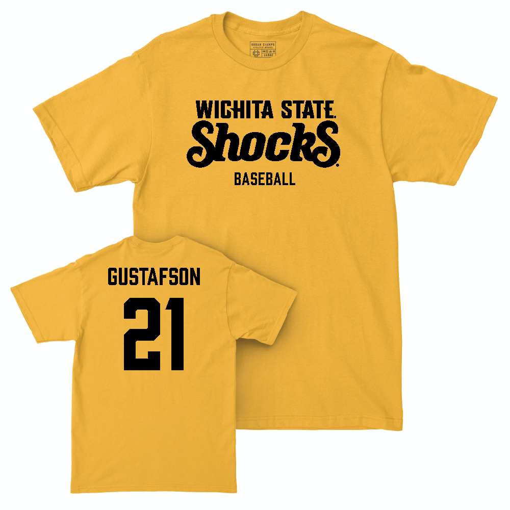Wichita State Baseball Gold Shocks Tee  - Jaden Gustafson
