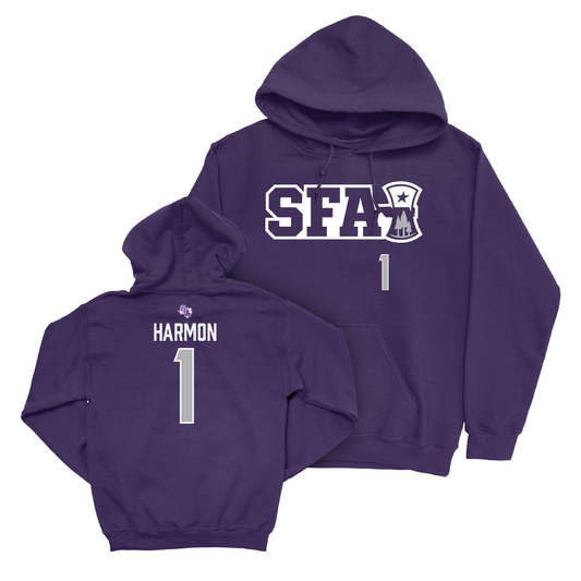 SFA Football Purple Sideline Hoodie  - Bruce Harmon