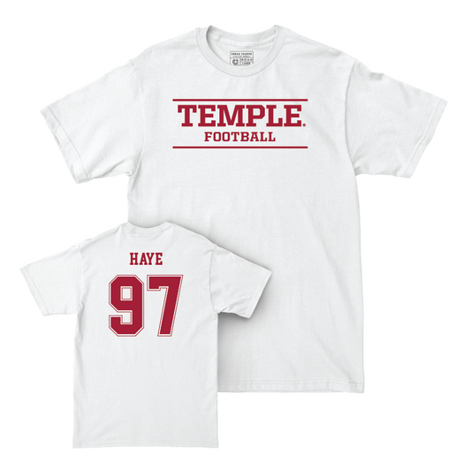Temple Football White Classic Comfort Colors Tee  - Allan Haye
