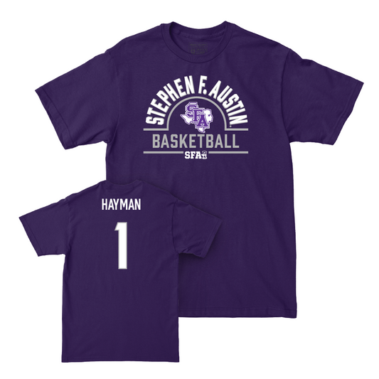 SFA Men's Basketball Purple Arch Tee  - Kyle Hayman