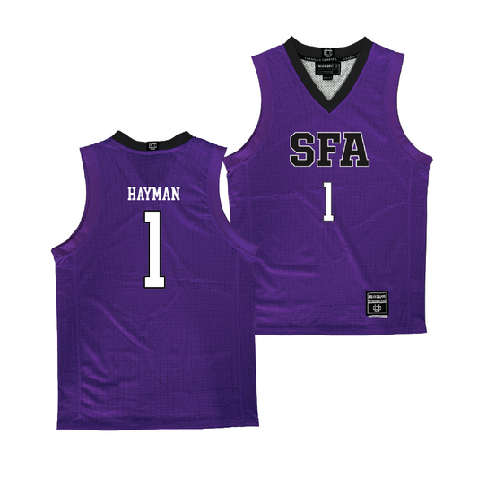 SFA Men's Basketball Purple Jersey - Kyle Hayman | #1