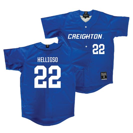 Creighton Baseball Blue Jersey  - Hogan Helligso