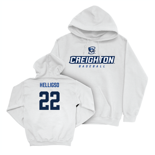 Creighton Baseball White Athletic Hoodie  - Hogan Helligso