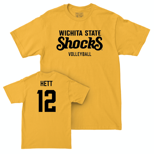Wichita State Women's Volleyball Gold Shocks Tee  - Grace Hett