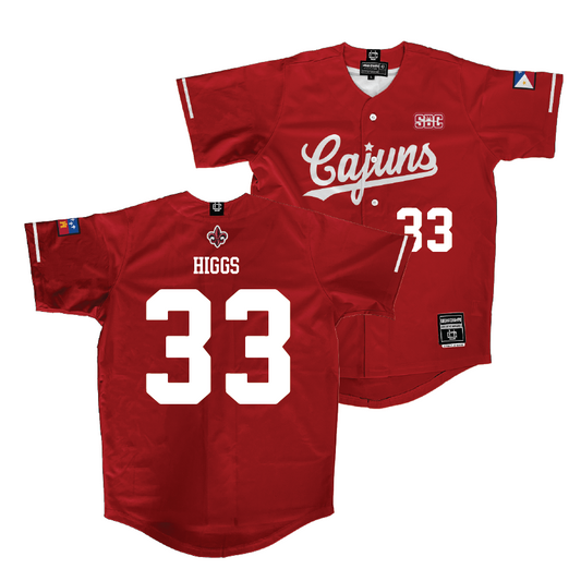 Louisiana Baseball Red Vintage Jersey - Conor Higgs | #33