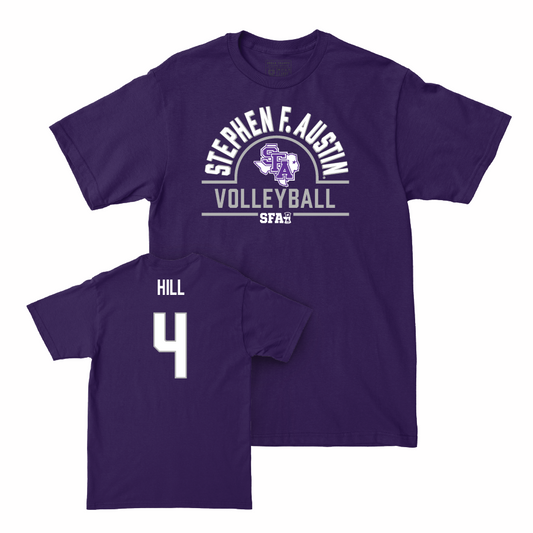 SFA Women's Volleyball Purple Arch Tee - Camryn Hill