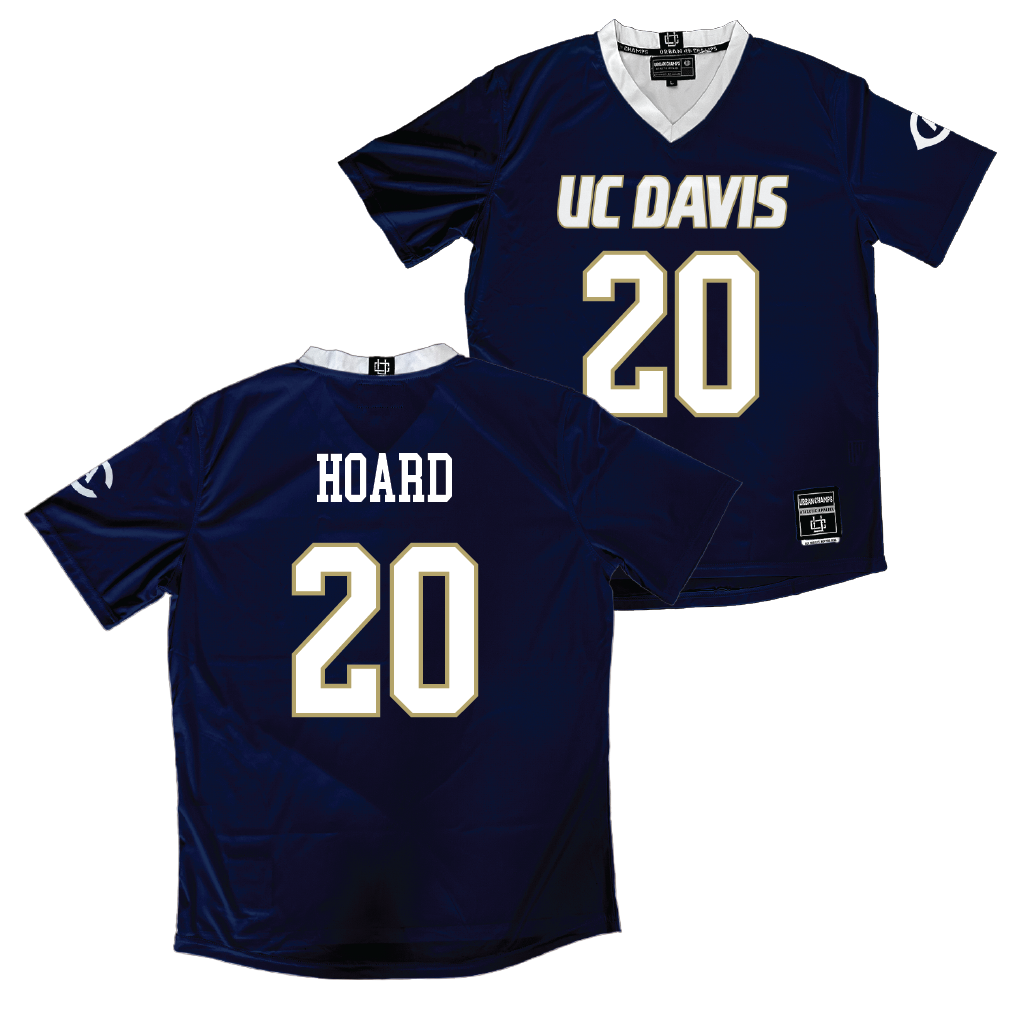 UC Davis Men's Navy Soccer Jersey - Ethan Hoard | #20