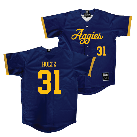 UC Davis Softball Navy Jersey - Bella Holtz | #31