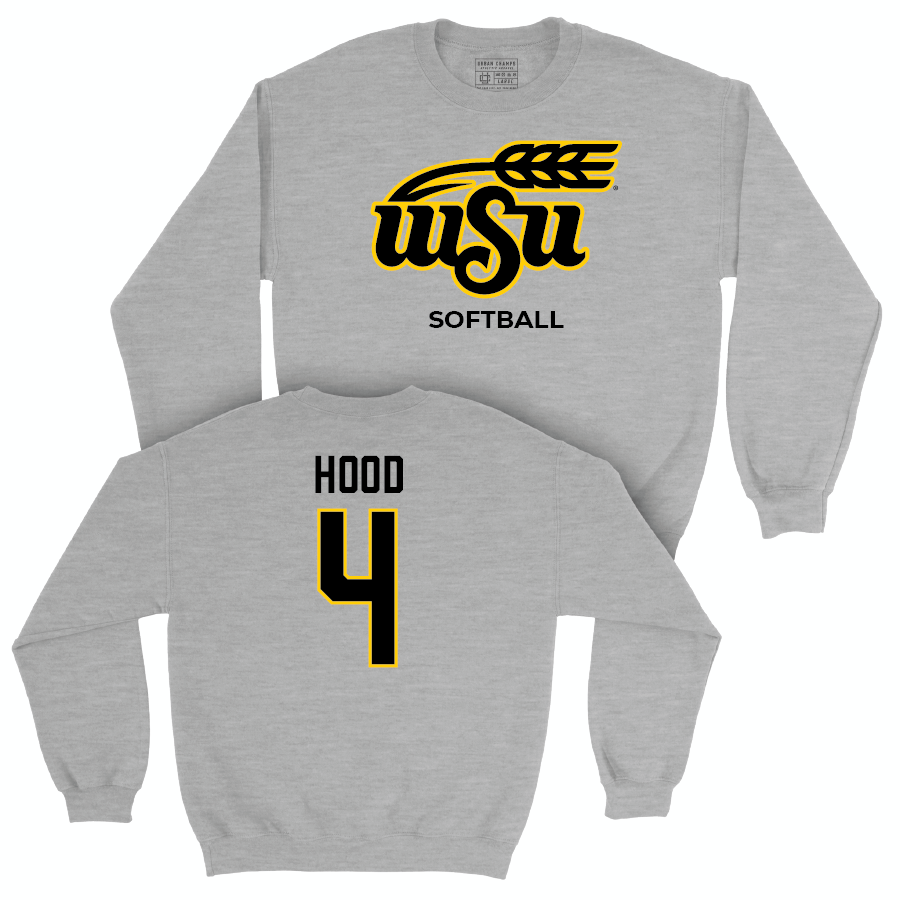 Wichita State Softball Sport Grey Stacked Crew  - Sami Hood