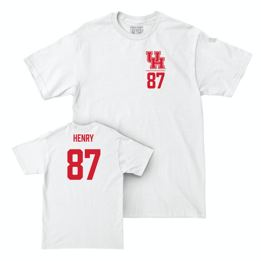 Houston Football White Logo Comfort Colors Tee - Bryan Henry Small