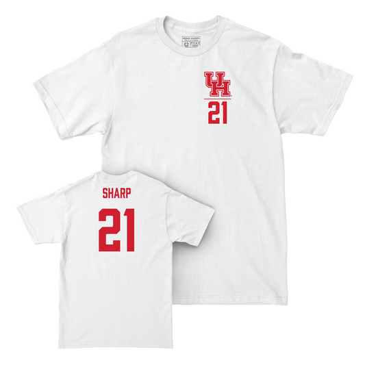 Houston Men's Basketball White Logo Comfort Colors Tee - Emanuel Sharp Small