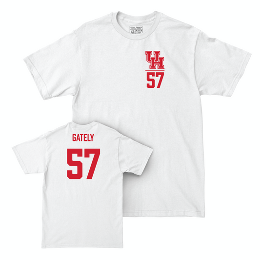 Houston Football White Logo Comfort Colors Tee - Gavin Gately Small