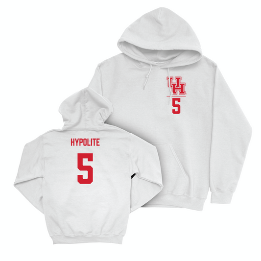 Houston Football White Logo Hoodie - Hasaan Hypolite Small