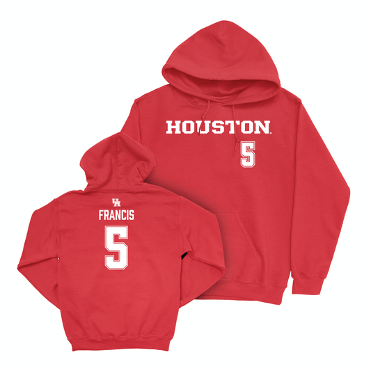 Houston Men's Basketball Red Sideline Hoodie - Ja'vier Francis Small
