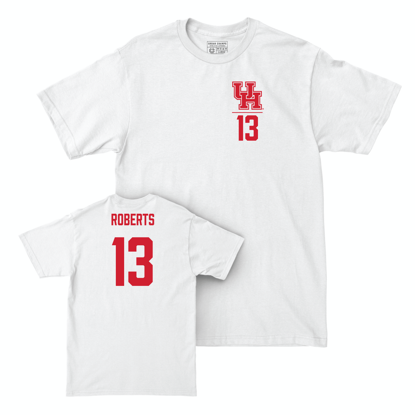 Houston Men's Basketball White Logo Comfort Colors Tee - J'wan Roberts Small
