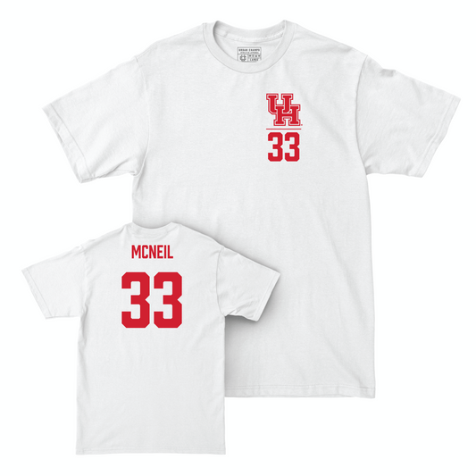 Houston Women's Basketball White Logo Comfort Colors Tee - Logyn McNeil Small