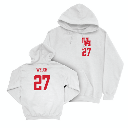 Houston Football White Logo Hoodie - Mike Welch Small