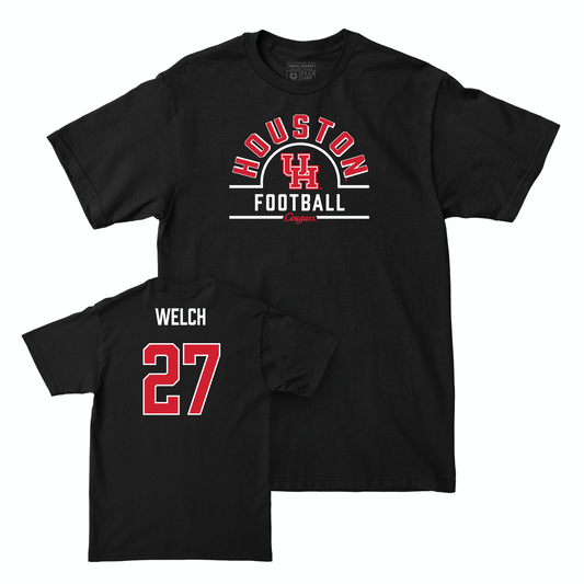 Houston Football Black Arch Tee - Mike Welch Small