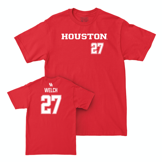Houston Football Red Sideline Tee - Mike Welch Small