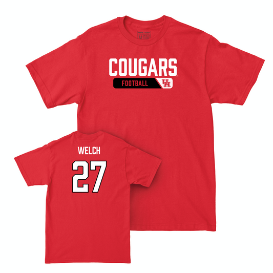 Houston Football Red Staple Tee - Mike Welch Small