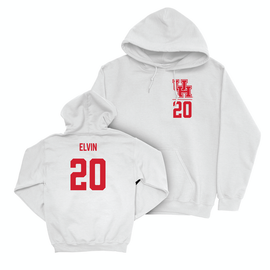 Houston Men's Basketball White Logo Hoodie - Ryan Elvin Small