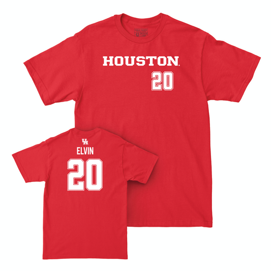 Houston Men's Basketball Red Sideline Tee - Ryan Elvin Small