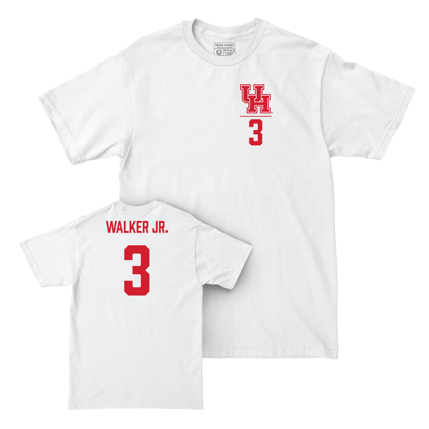 Houston Men's Basketball White Logo Comfort Colors Tee - Ramon Walker Jr. Small