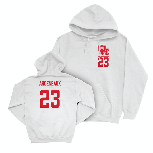 Houston Men's Basketball White Logo Hoodie - Terrance Arceneaux Small
