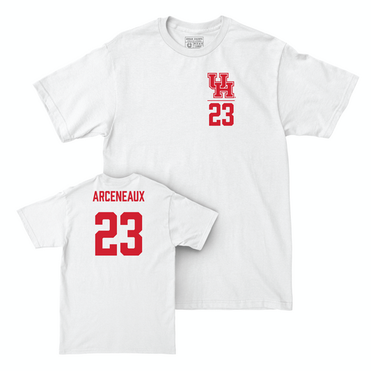 Houston Men's Basketball White Logo Comfort Colors Tee - Terrance Arceneaux Small