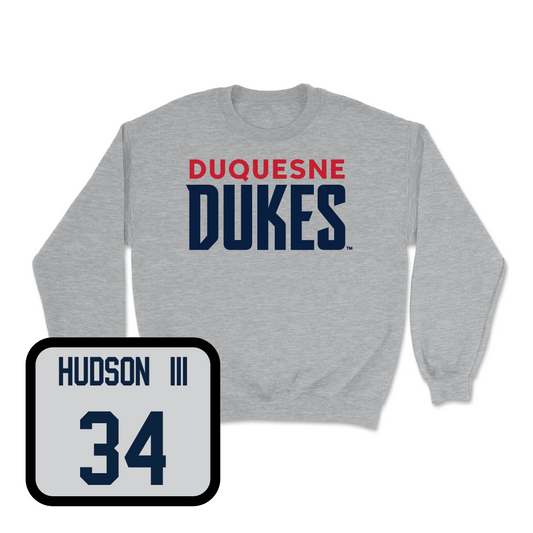 Duquesne Men's Soccer Sport Grey Lock Crew - Eddie Hudson III