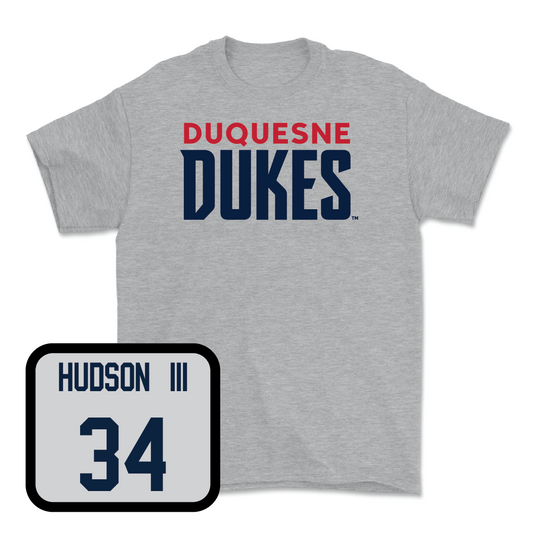 Duquesne Men's Soccer Sport Grey Lock Tee - Eddie Hudson III