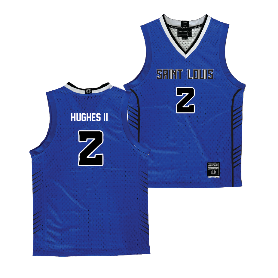 Saint Louis Men's Basketball Royal Jersey - Larry Hughes II | #2