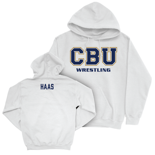 CBU Wrestling White Classic Hoodie  - Nathan Haas