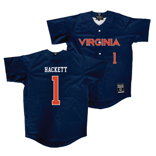 Virginia Softball Navy Jersey - Kelsey Hackett | #1